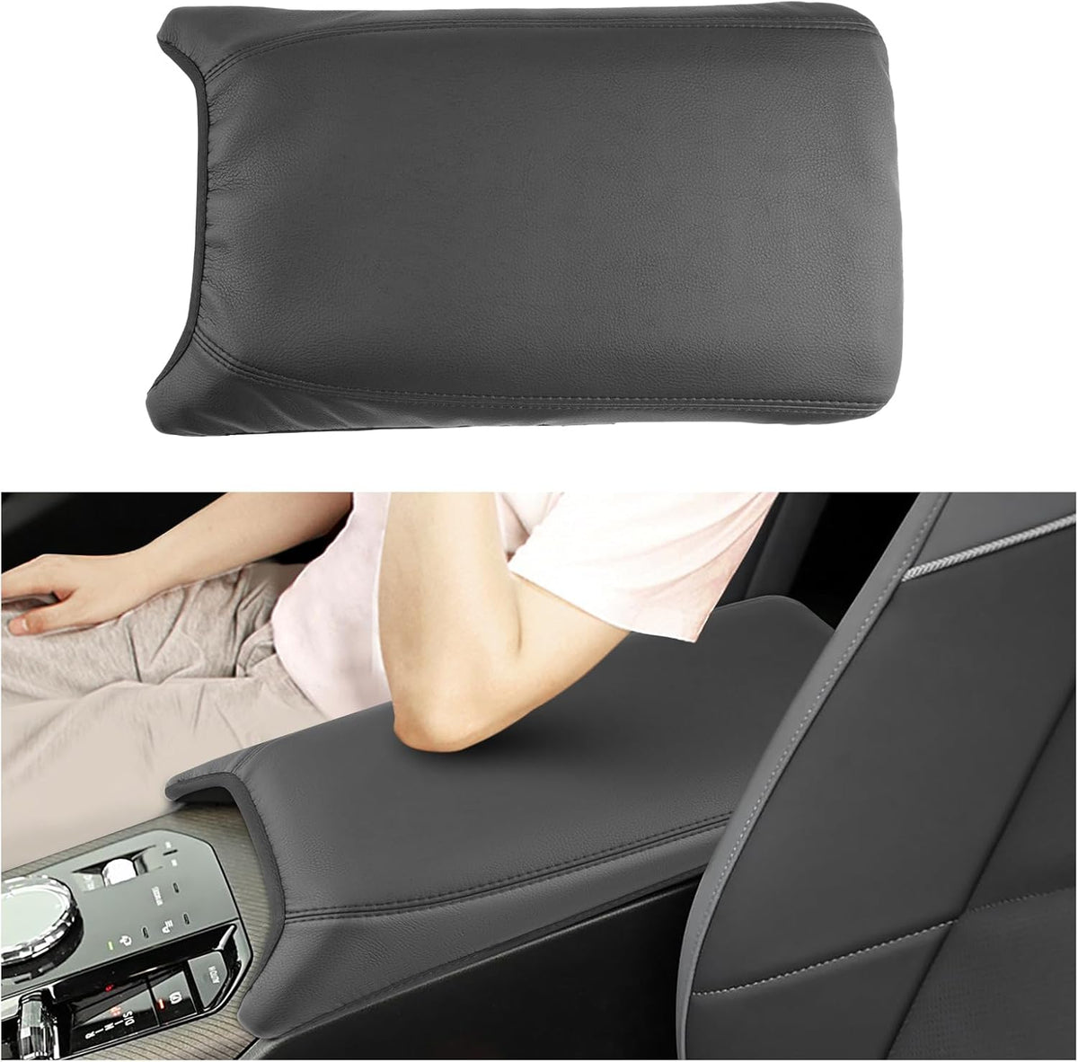 SXCY for 2025 BMW X3 Armrest Cover for 2025 BMW X3 (30 / M50 xDrive) Accessories 2025 X3 Center Console Cover 2025 X3 Middle Console Cover (Thin Cover with Black Line)