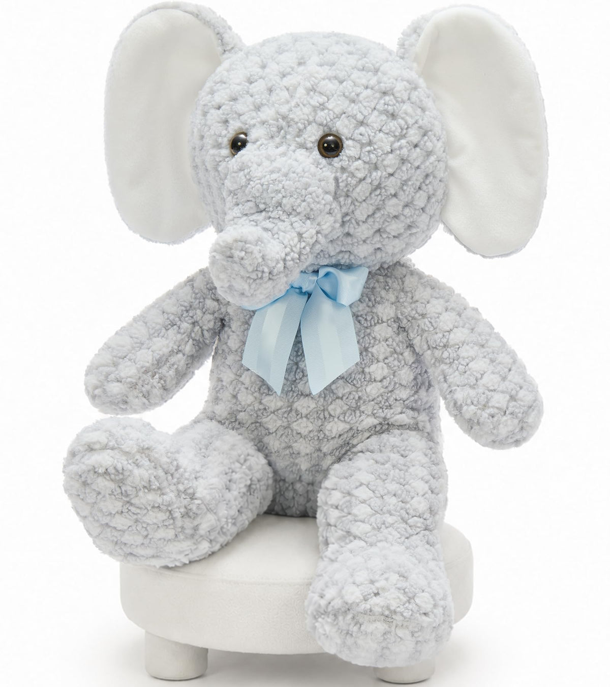 Tezituor 22 Inch Elephant Stuffed Animal, Soft Moon Plush Elephant Toy
