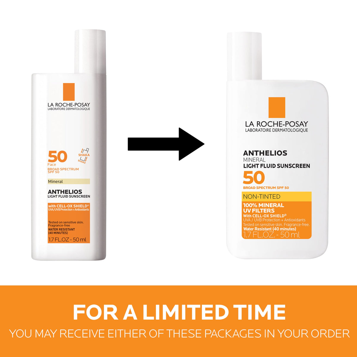 La Roche-Posay Anthelios Tinted Mineral Sunscreen for Face SPF 50, Light