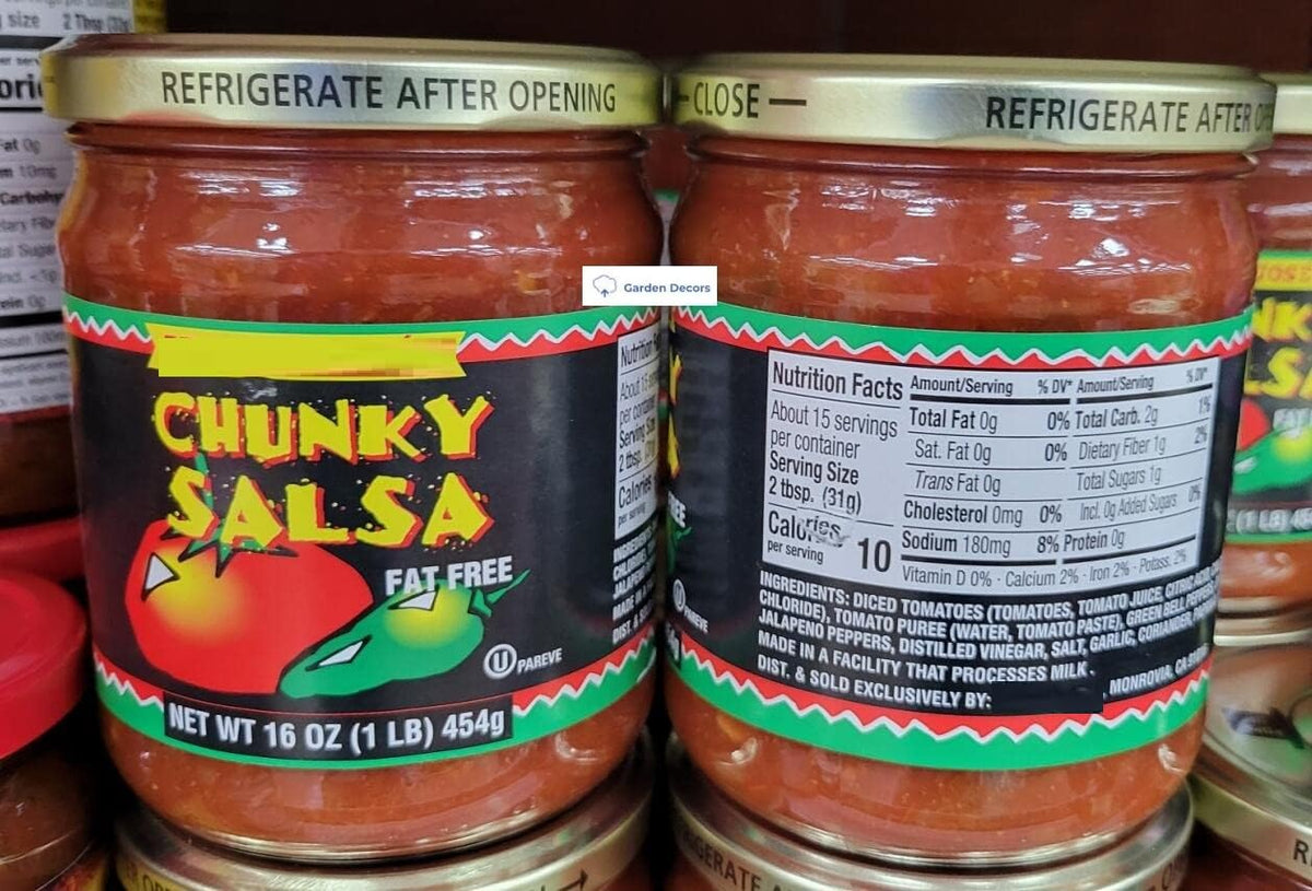 Trader Joe Chunky Salsa Fat Free 16oz 454g (Two Bottles)