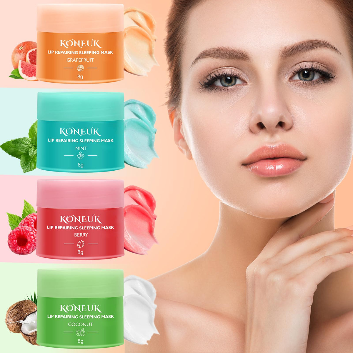 12 Pack Lip Sleeping Mask Set, Overnight Lip Skincare, Bulk Gifts for Women