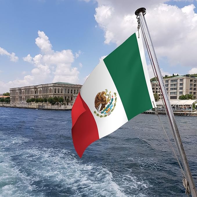 Mexico Mexican Michoacan Flag Garden Yard House 2x3 ft Flags Double Sided Print Banner Indoor Outdoor Party Home Decorations for Boat Dorm House Balcony