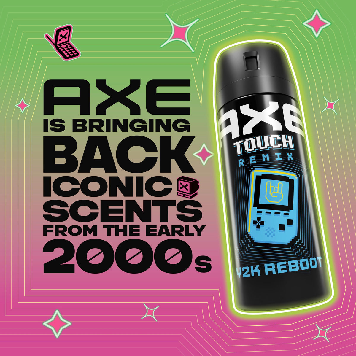 AXE Y2K Reboot Underarm Deodorant Body Spray Touch Remix, & 2.9 oz