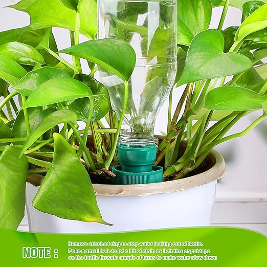 Patelai Terracotta Plant Watering Spikes Self to Use with Cola Bottles Houseplant Watering Stakes Automatic Irrigation System(25 Pack,Terracotta)