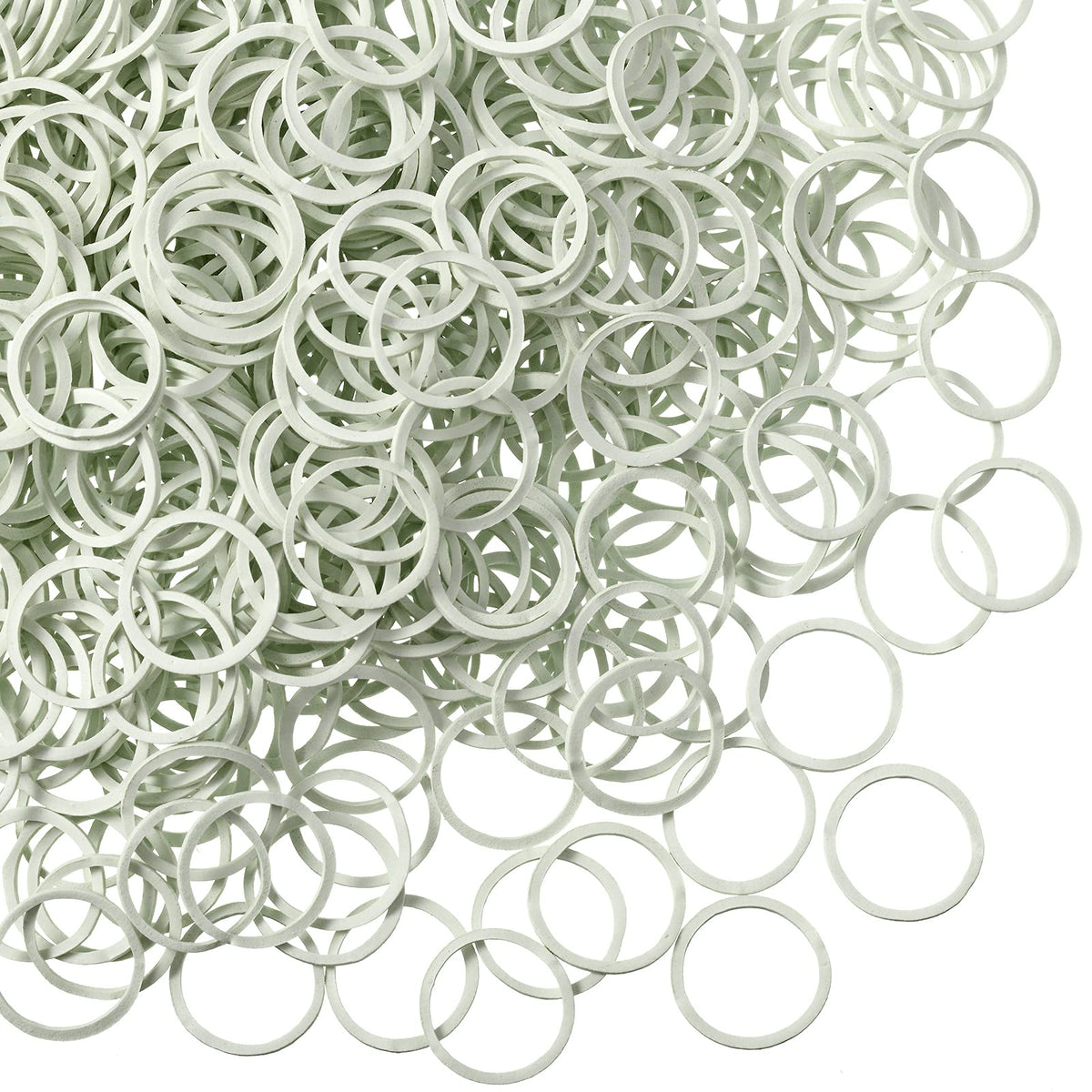Hicarer 1000 Mini Rubber Bands Soft Elastic Bands For Hair Braids(1.5 Cm,White)