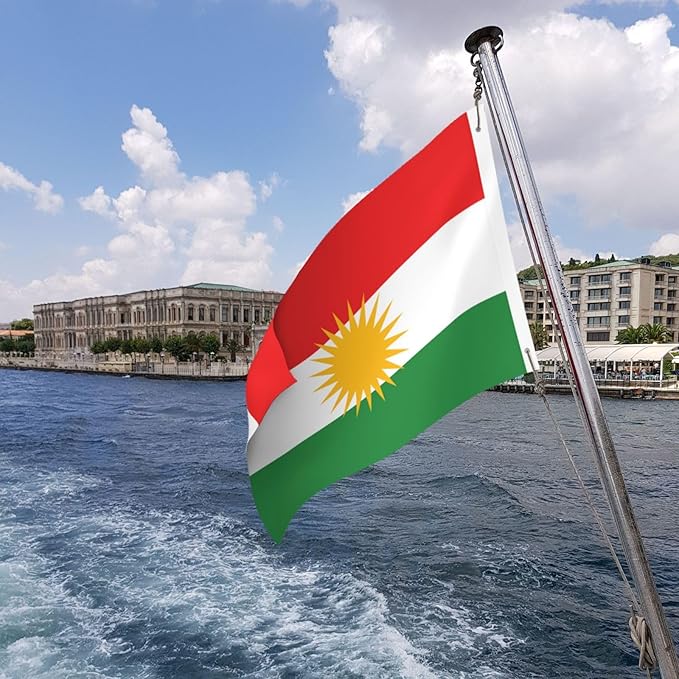 Kurdistan Flag Kurdish Kurds Flag Garden Yard House 2x3 ft Flags Double Sided Print Banner Indoor Outdoor Party Home Decorations for Boat Dorm House Balcony