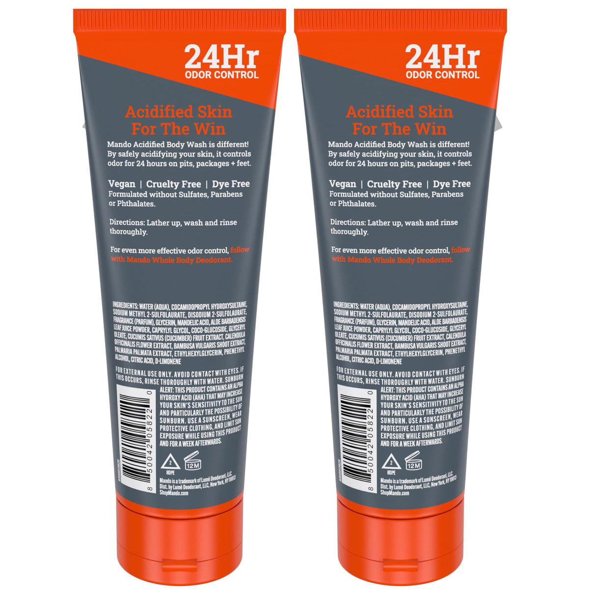 Mando Body Wash - SLS and Paraben Free, Skin Safe - 8.5 oz - Mt Fuji