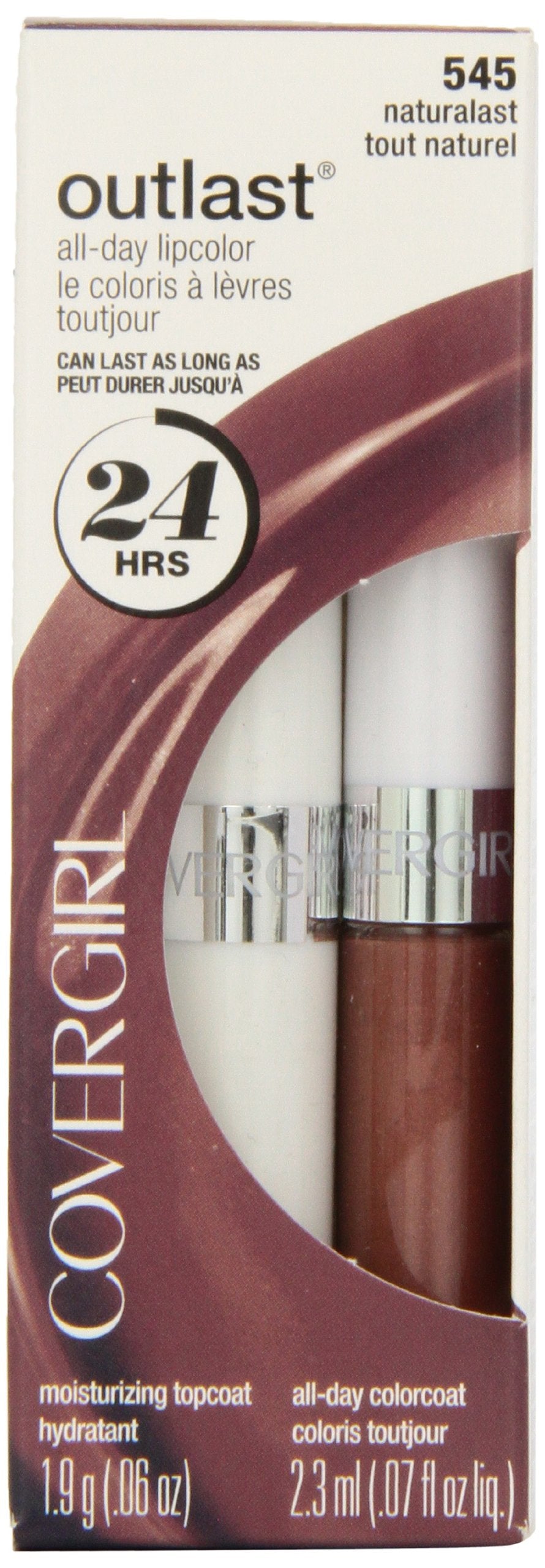 Covergirl Outlast All Day Two Step Lipcolor, Naturalast 545, 0.13 Ounce