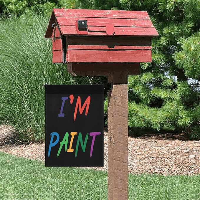 I like To Fingers Paint I'm Paint For Couple Valentines Garden Flags 12x18 Double Sided Funny Banner for All Season