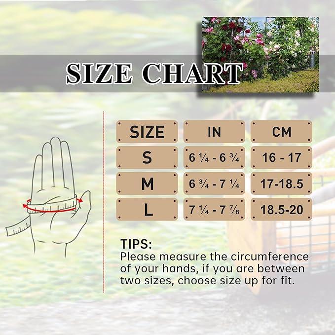 HLDD HANDLANDY Work Gloves for Women and Ladies, Leather Gardening Gloves Flexible Mechanic Working Gloves