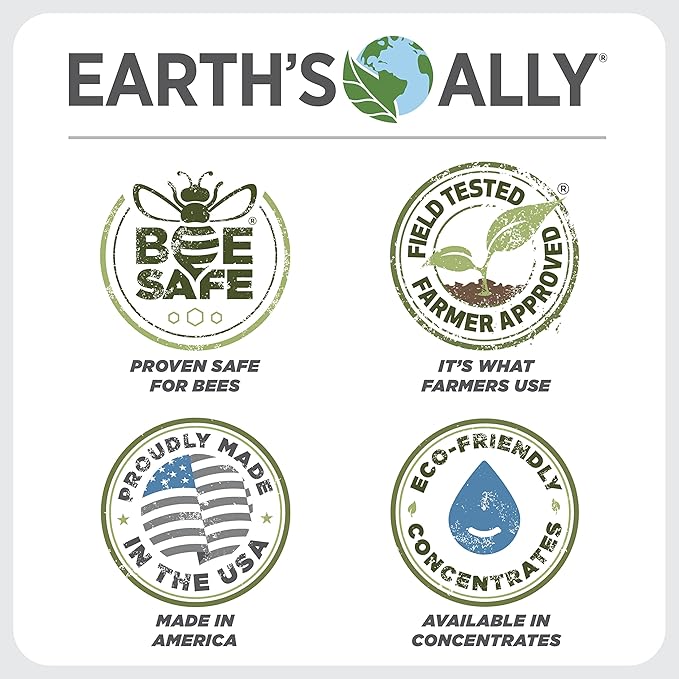 Earth's Ally Insect Control Concentrate for Plants 32 oz | Safe Outdoor & Indoor Plant Insecticide, Spider Mite, Aphid & Mealybug Killer - for Organic Garden & Household Plants