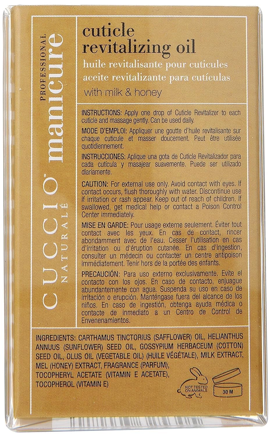 Cuccio Naturale Milk & Honey Revitalizing Cuticle Oil, Lightweight Fast-Absorbing Hydrating Nail & Cuticle Conditioner, Cold-Pressed Oils + Vitamin E, 2.30 Fl Oz