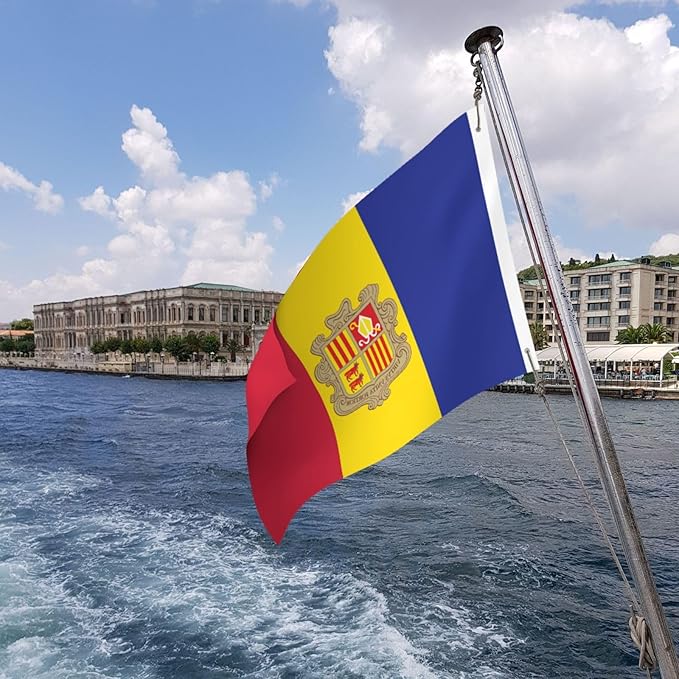 Andorran Flag Garden Yard House 2x3 ft Flags Double Sided Print Banner Indoor Outdoor Party Home Decorations for Boat Dorm House Balcony