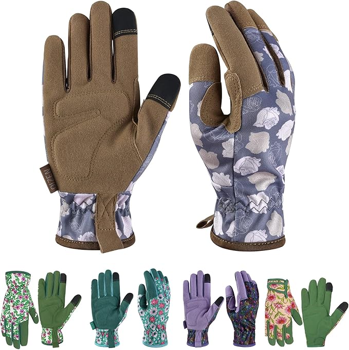 Gardening Gloves for Women and Men, Garden Gloves with Touch Screen, Thorn Proof Puncture Resistant Working Gloves, Gardening Gifts for Women, Size Medium