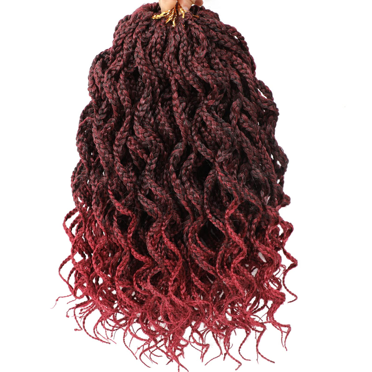 Goddess Box Braids Crochet Braids Hair With Full Curly Braids Synthetic Premium Fiber Braiding Hair 14 Inch 5Packs/Lot Tbug#
