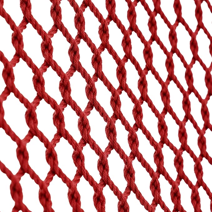 Lazy Daze Hammocks 10.5 FT Double 2 Person Caribbean Rope Hammock, Hand Woven Polyester Hammock with Spreader Bars, for Outside Outdoor Backyard Patio Poolside,450 LBS Capacity,Red