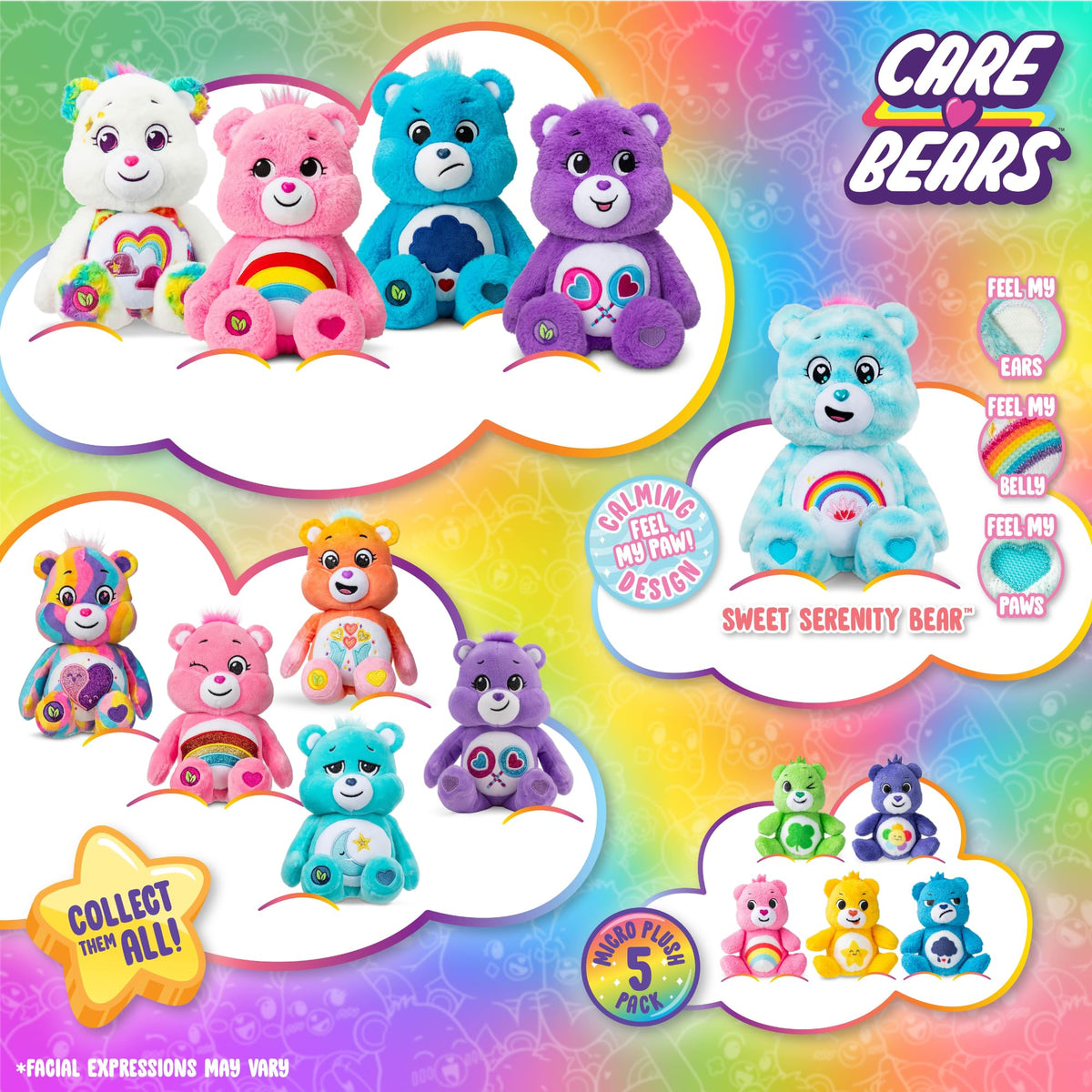 Care Bears 14" Cheer Bear Plushie - Medium Size - Pink Plushie for Ages 4+ – Perfect Stuffed Animal Holiday, Birthday Gift, Super Soft and Cuddly – Good For Girls and Boys, Employees, Collectors