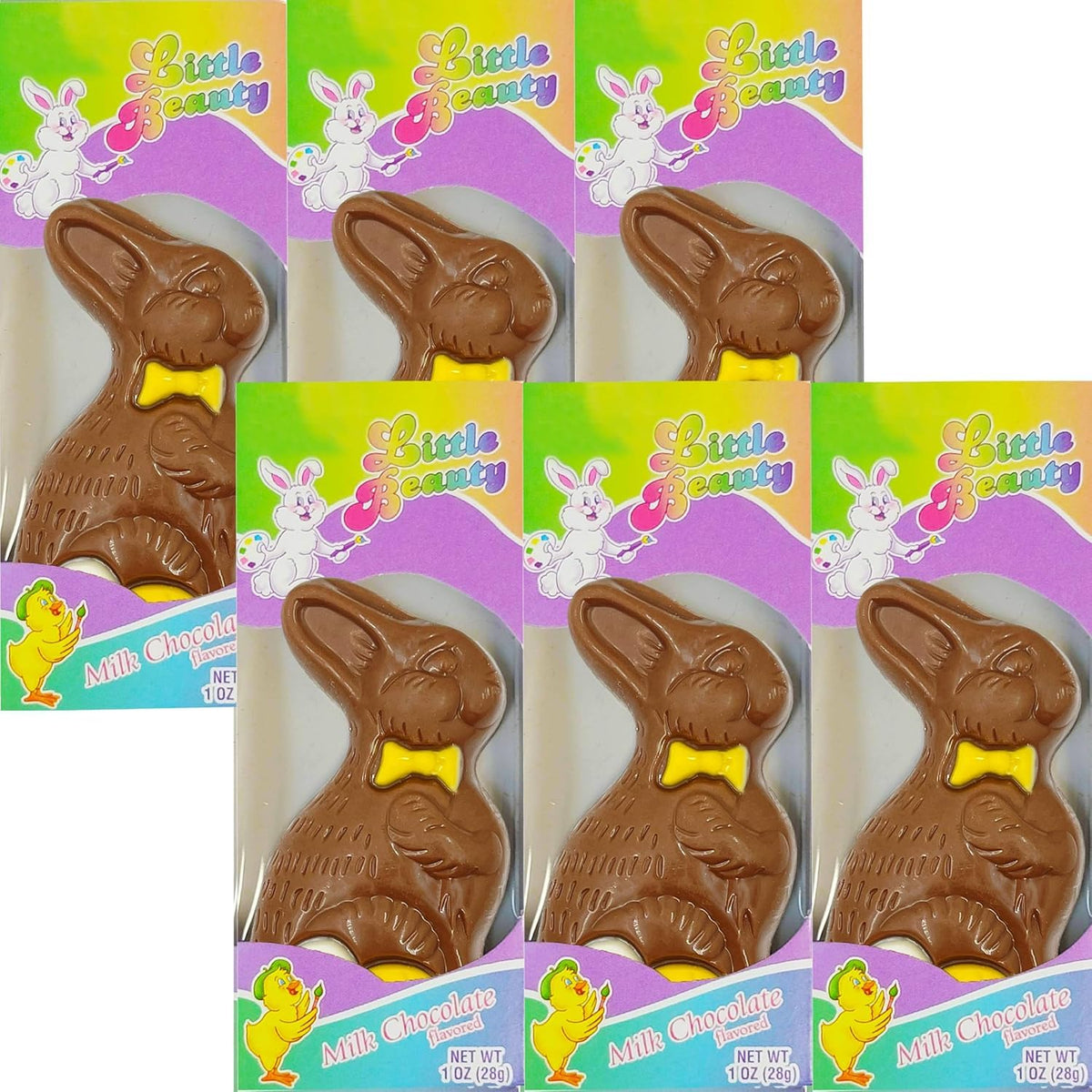 72-Count Fruidles Milk Chocolate Easter Bunny Holiday Treats, Decorated Solid Smooth Milk Chocolate, Party Bag Fillers, Individually Boxed, Kosher