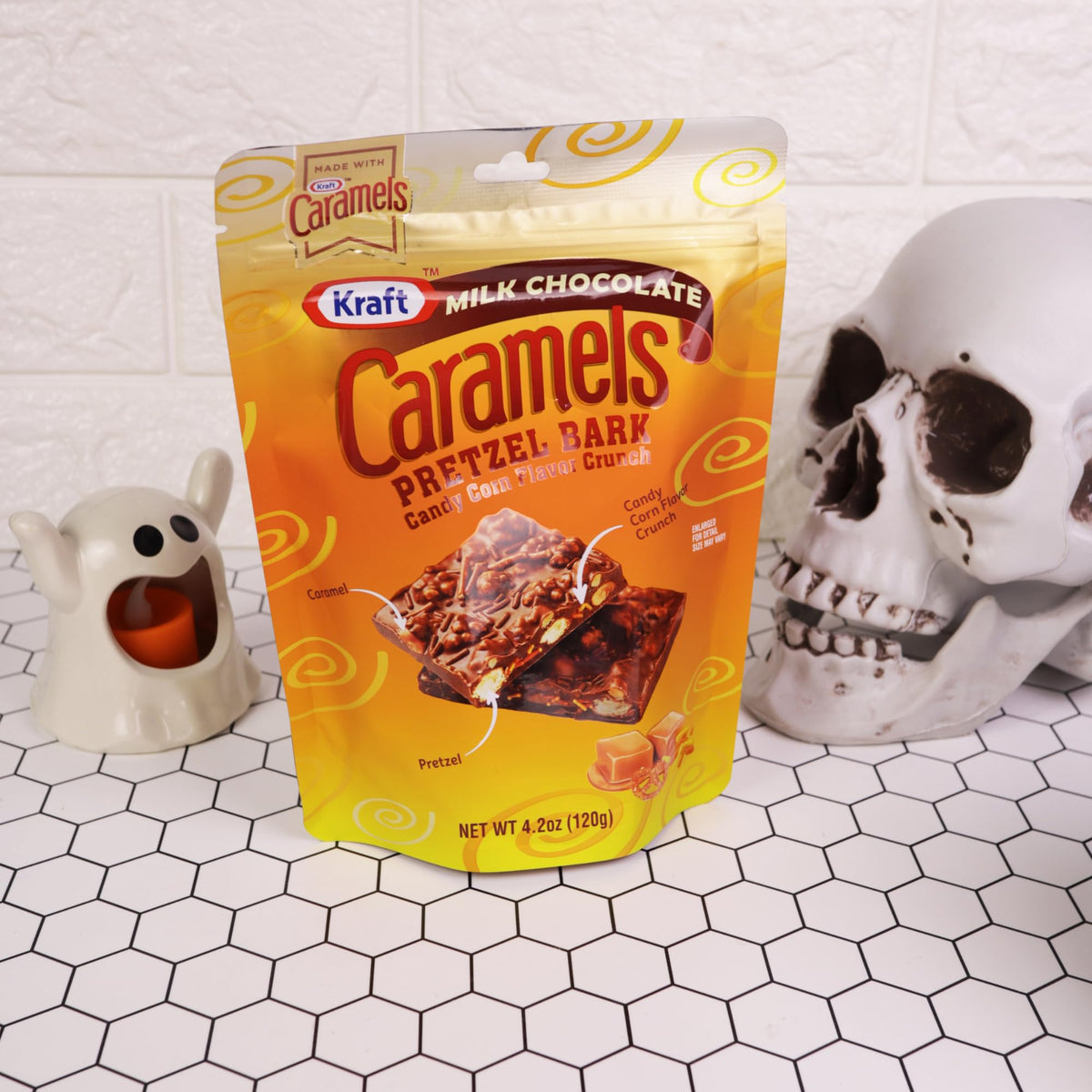 Milk Chocolate Candy Corn Pretzel Bark, Festive Fall Snack, 4.2 Ounces