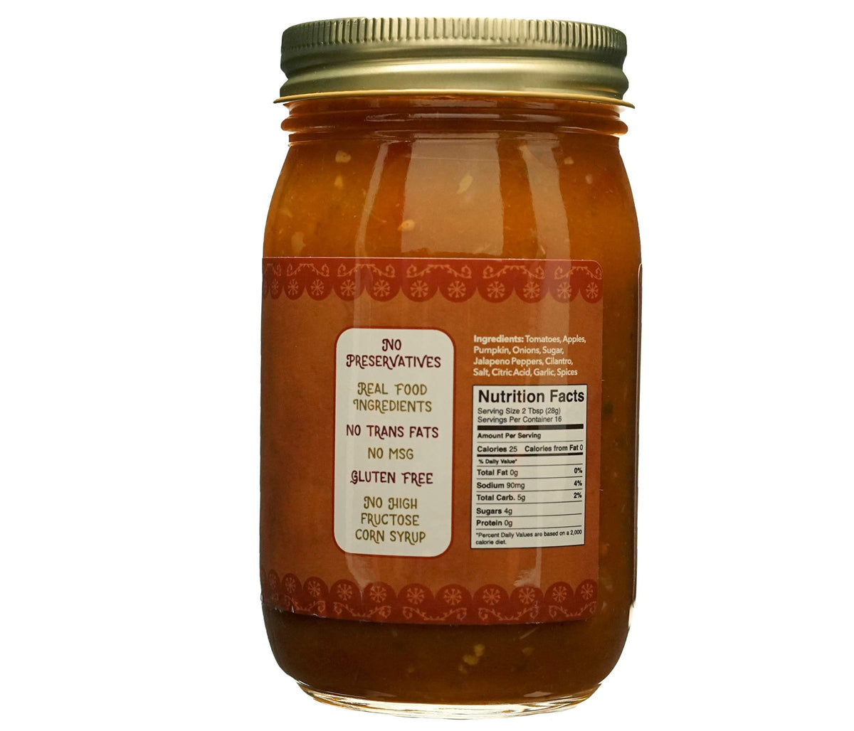 Green Jay Gourmet Harvest Salsa - Fall Seasonal Pumpkin & Apple Salsa - Medium Heat Picante Salsa - Gourmet Salsa Dip with No Preservatives