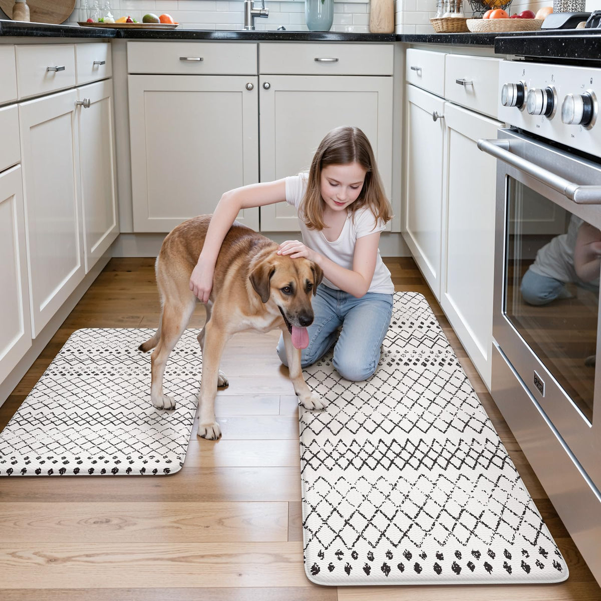 KIMODE Kitchen Mats 2 PCS, Cushioned Anti Fatigue Kitchen Rugs and Mats