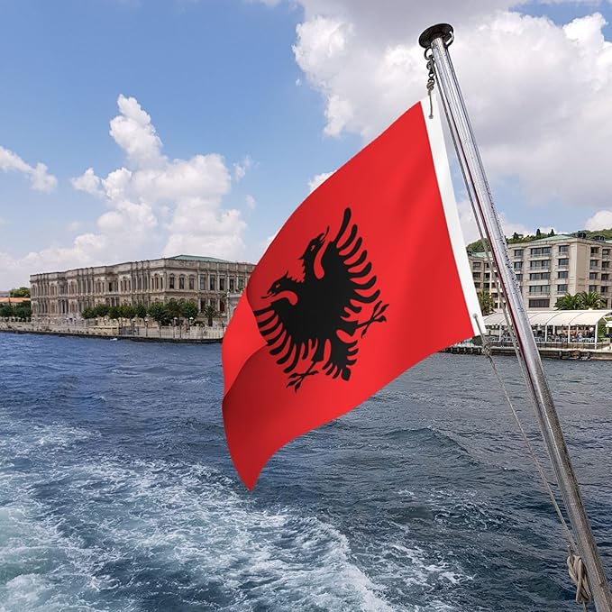 Albania Albanian Flag Garden Yard House 2x3 ft Flags Double Sided Print Banner Indoor Outdoor Party Home Decorations for Boat Dorm House Balcony