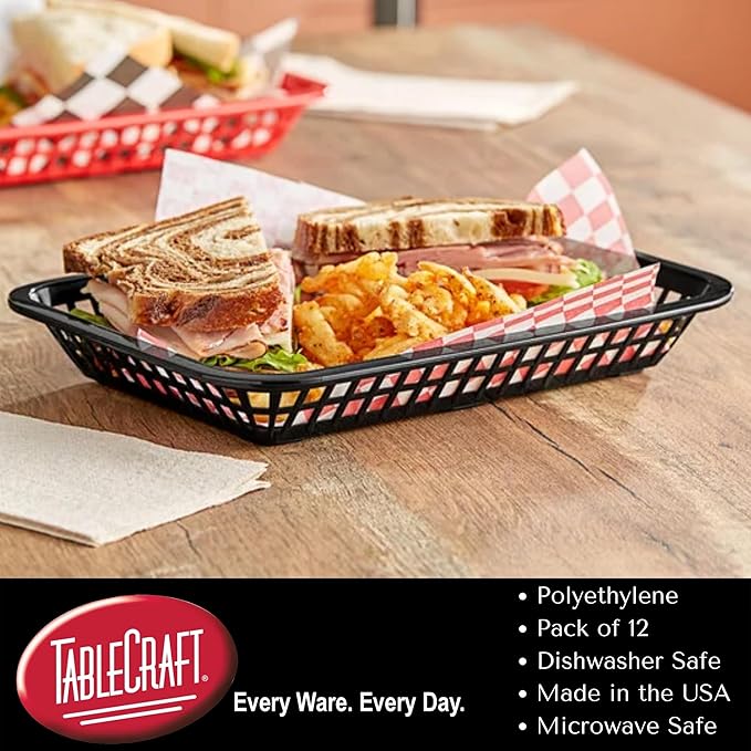 TableCraft Products C1074FG Cash and Carry Basket, Oval, Green (Pack of 12)