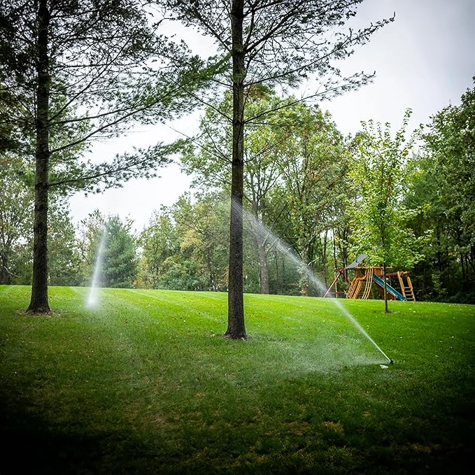 Hourleey 1/2 Inch Zinc Impact Sprinkler, 2 Pack Heavy Duty Lawn Sprinkler Head with Nozzles, Adjustable 0-360 Degree Impulse Watering Sprinklers for Large Coverage Garden Grass Yard Irrigation