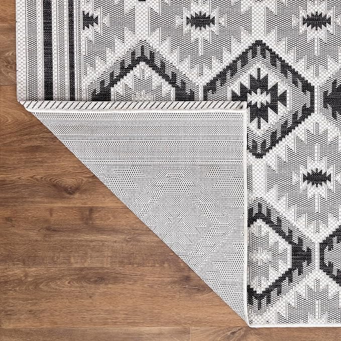 Keen Home Design Outdoor Rug - 8x10 Washable Indoor/Outdoor Rug for Patio, Balcony, Kitchen, Garden, Beach, Deck and Porch. Size: 7'9" x 10'2"