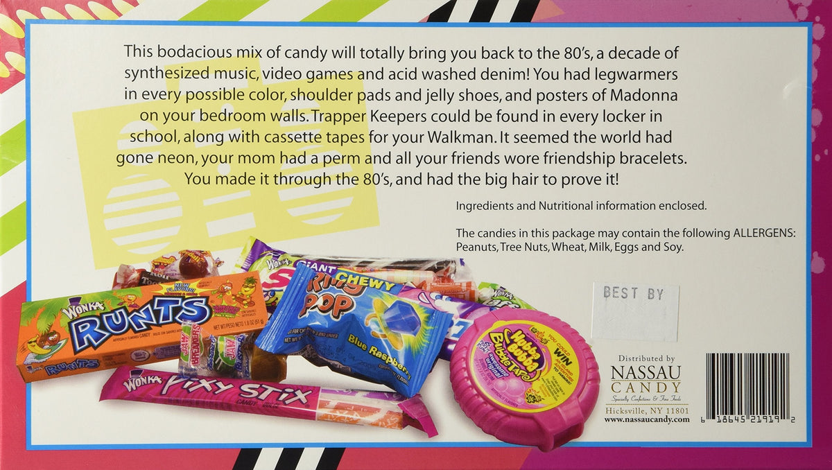 1980's Retro Candy Gift Box-Decade Box Gift Basket - Classic 80's Candy