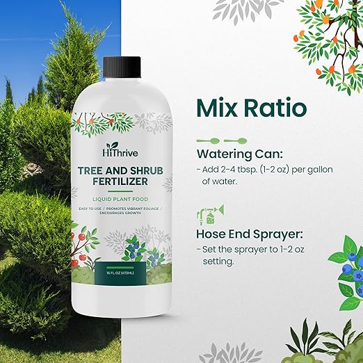 16oz Tree and Shrub Plant Food - Makes 16 Gallons of Tree and Shrub Fertilizer, Liquid Plant Fertilizer for Healthy Roots, Foliage & Year-Round Growth, Nutrient-Rich Formula for All Trees & Shrubs