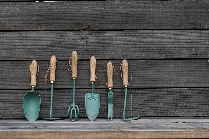 Barebones Dandelion Weeding Fork - Gardening Hand Tools - Japanese Hand Weeder, Weed Puller, and Weed Remover Tool (Ash/Mint)