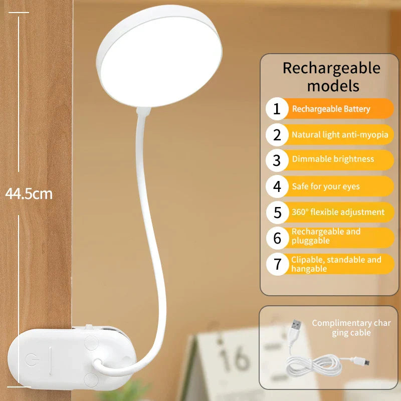 RUDECK USB Rechargeable LED Desk Lamp