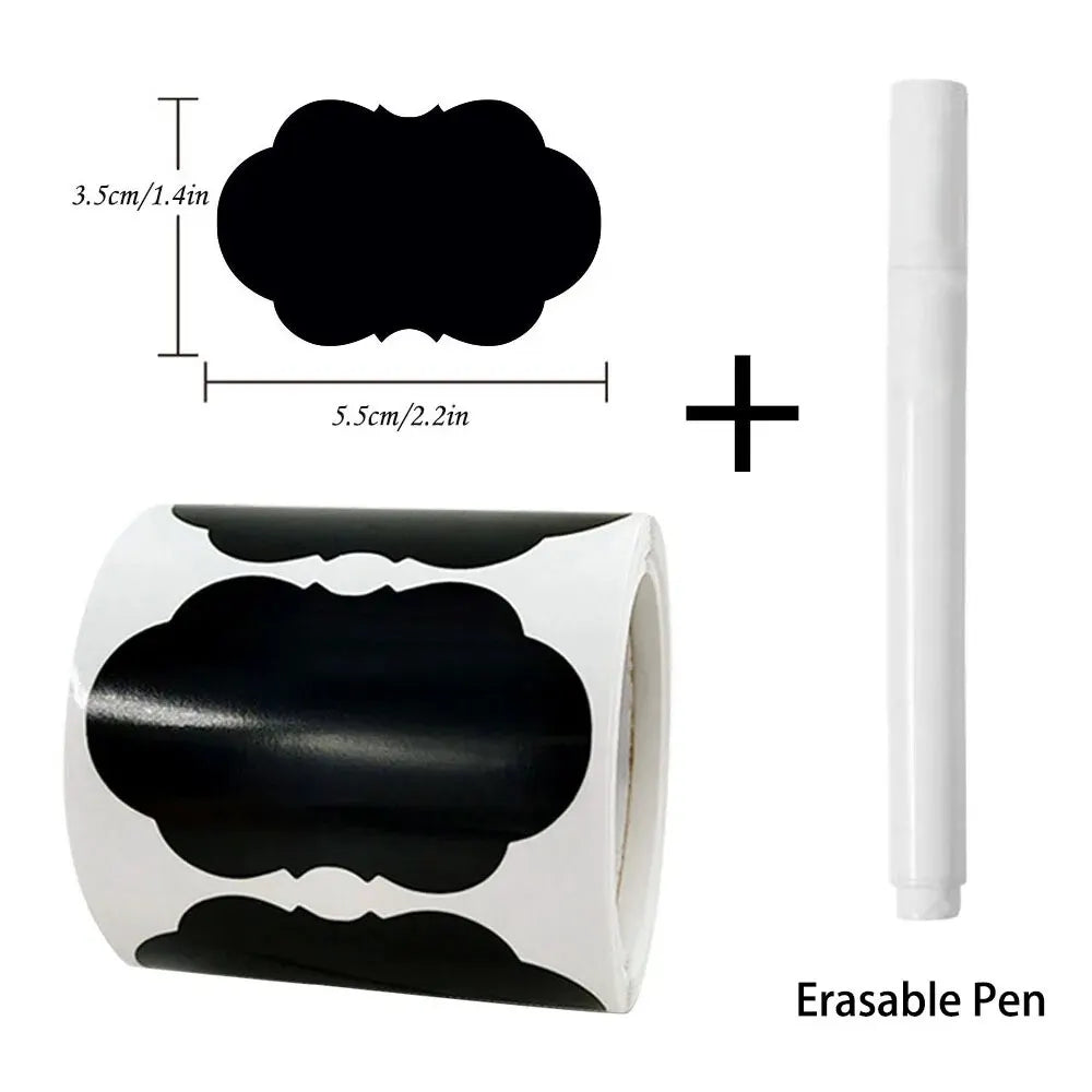 Removable Chalkboard Label Stickers Set