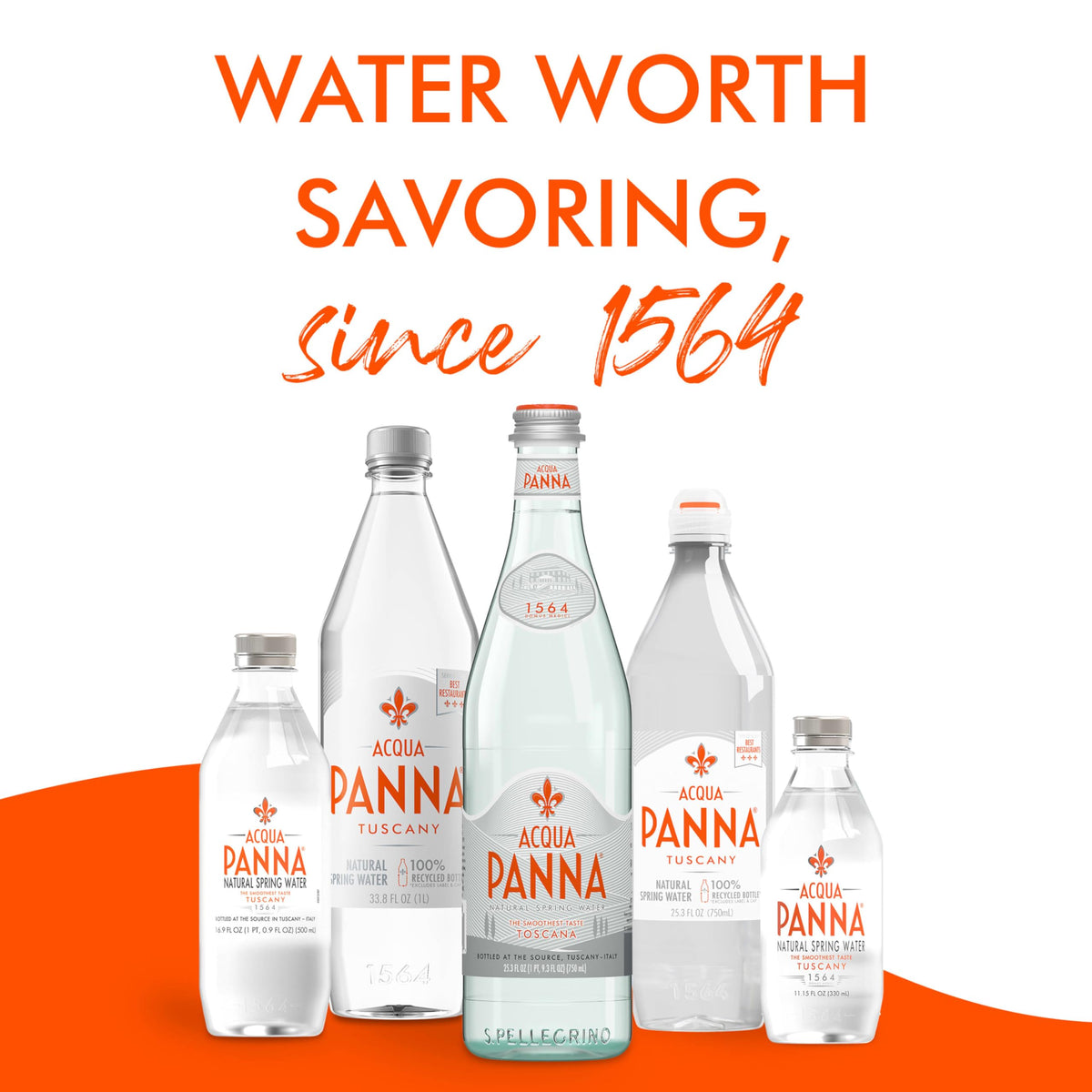 Acqua Panna Natural Spring Water – 12 Pack, 33.8 fl oz Bottles