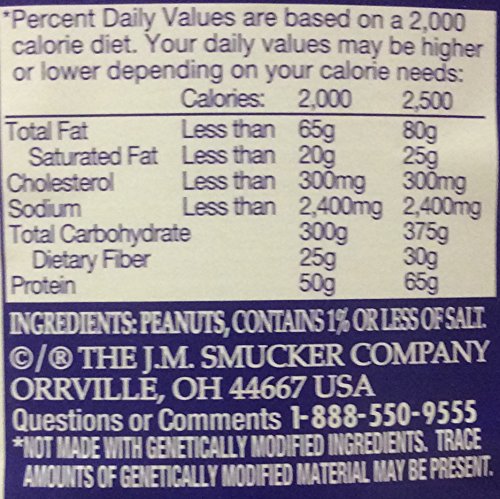 ADAMS 100% Natural Crunchy Peanut Butter – 80oz Jar (Single)