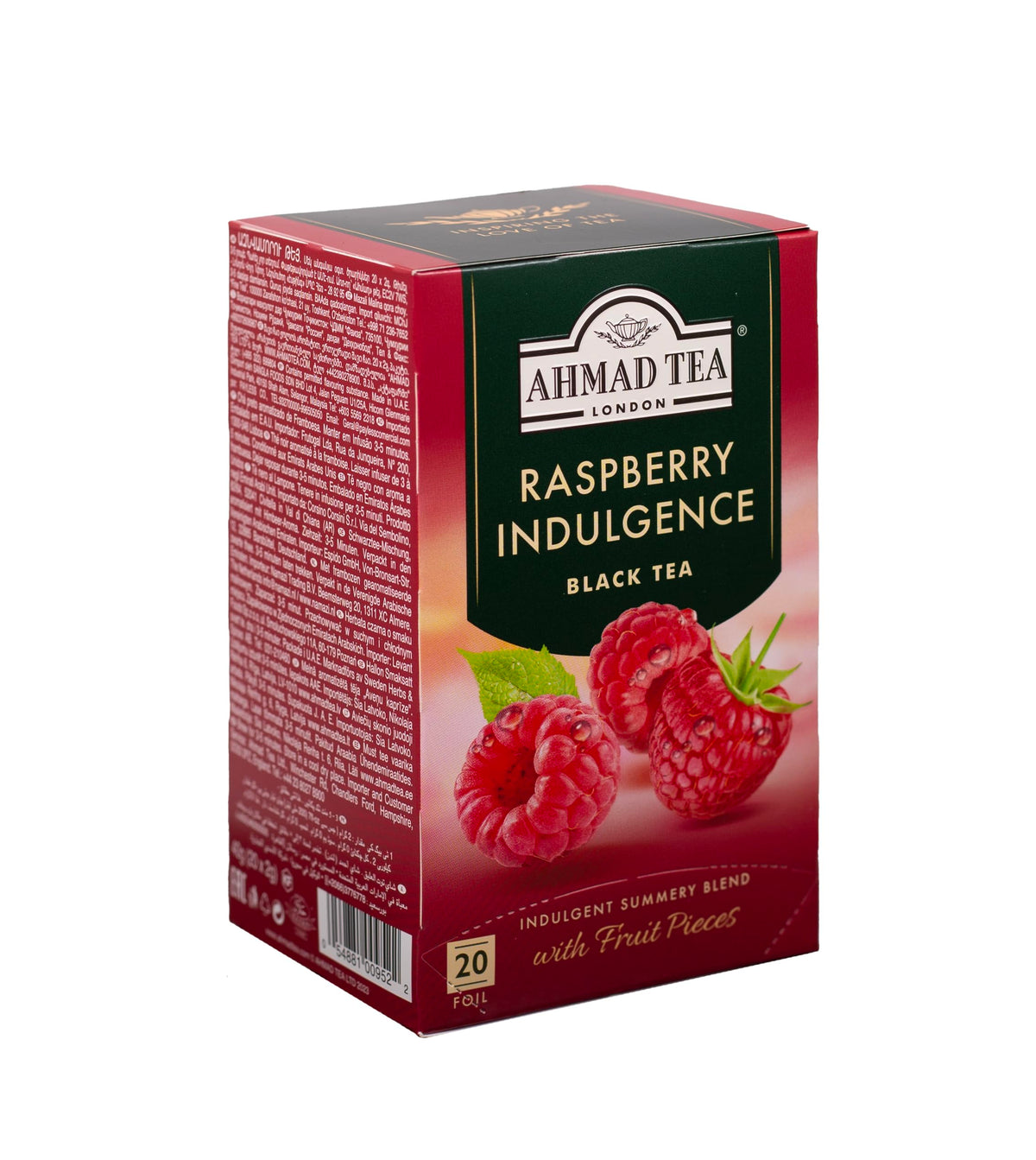 Ahmad Tea Raspberry Indulgence – Black Tea with Raspberry Flavor, 120 Count (Pack of 6)