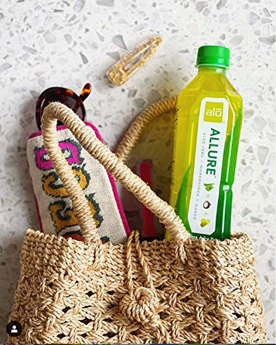 ALO Aloe Vera Juice Drink | ALLURE Mangosteen + Mango – Real Aloe Pulp, 16.9 fl oz, Pack of 12