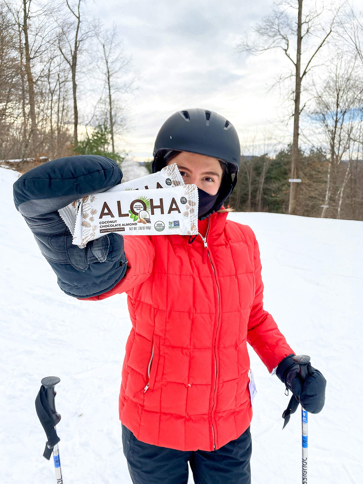 ALOHA Organic Plant-Based Protein Bars - Chocolate Coconut Almond, 12 Count | Vegan, Low Sugar, Gluten-Free, Low Carb, Non-GMO, No Stevia, No Erythritol