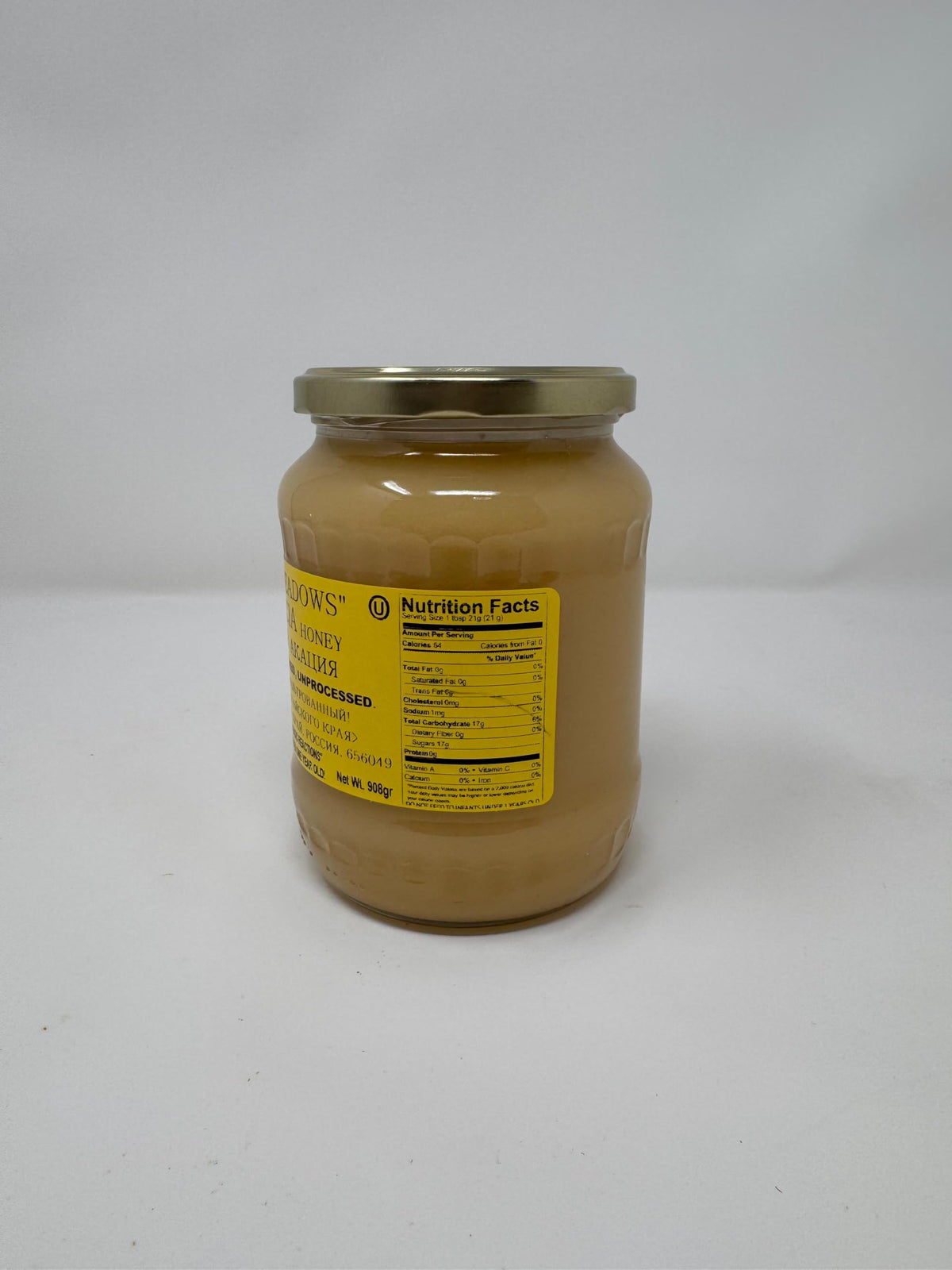 Altay Meadows Raw Acacia Honey – 100% Pure, Unfiltered, 908g Jar