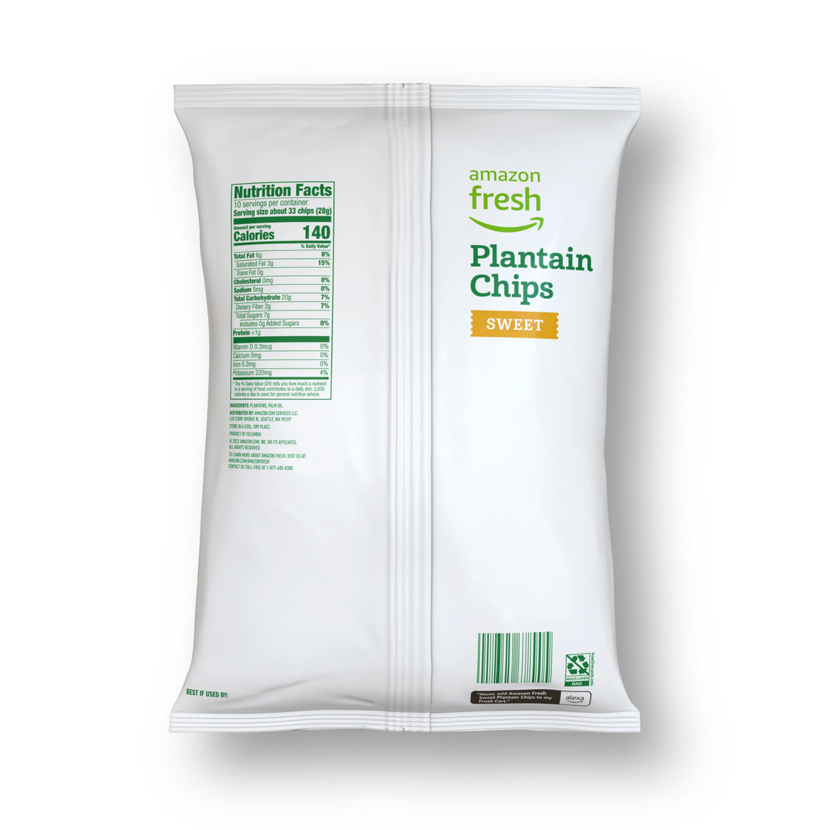 Amazon Fresh Sweet Plantain Chips — 4-Pack, 10 oz Bags (Packaging May Vary)