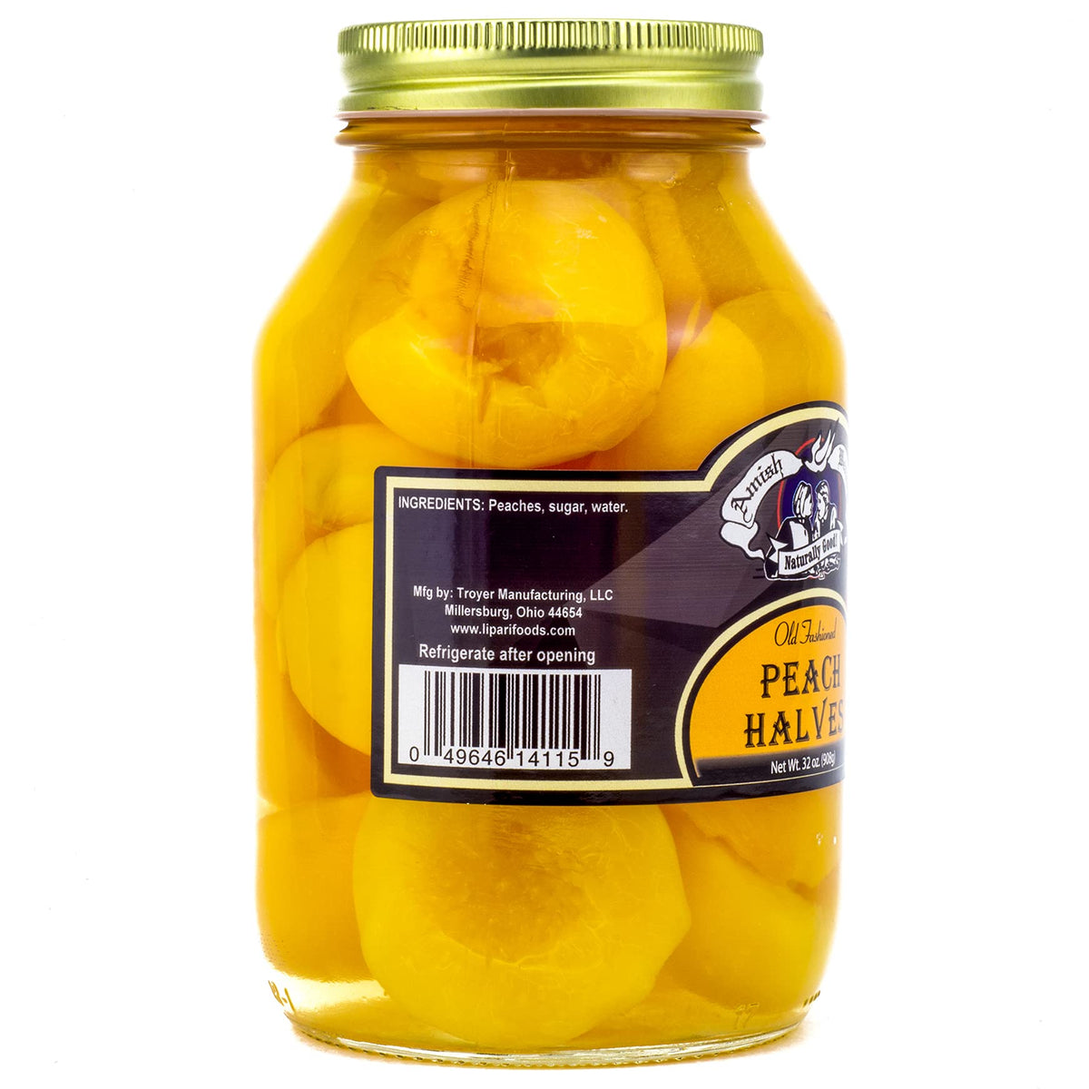 Amish Wedding Foods Old Fashioned Peach Halves – 2 x 32 oz Jars