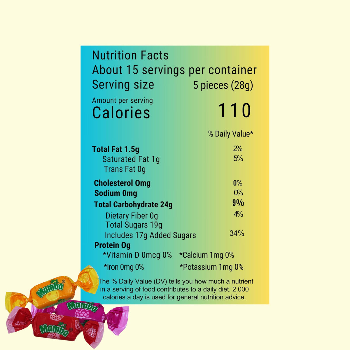 Assortit Mamba Fruit Chews – 2 Lb Bulk Party Pack, Assorted Flavors, 130 Pieces