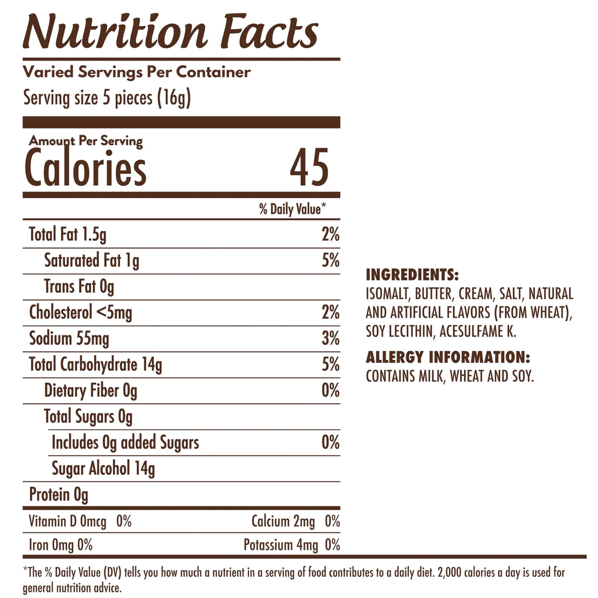 Assortit Werther's Original Sugar Free Hard Caramel Candies – 1lb, Keto & Diabetic Friendly, Individually Wrapped
