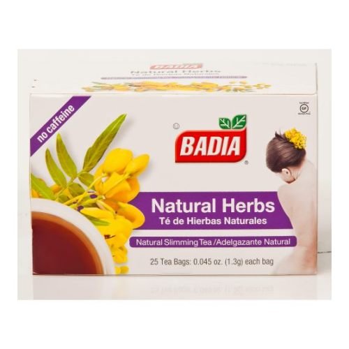 Badia Natural Herbs Tea Bags – 25-Count Pack of 10 | Caffeine-Free Cassia Acutifolia Infusion