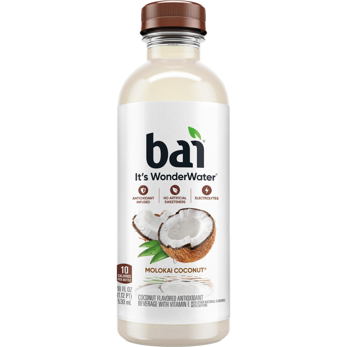 Bai Molokai Coconut Antioxidant Infused Water — 18oz (12 Pack) | No Artificial Sweeteners