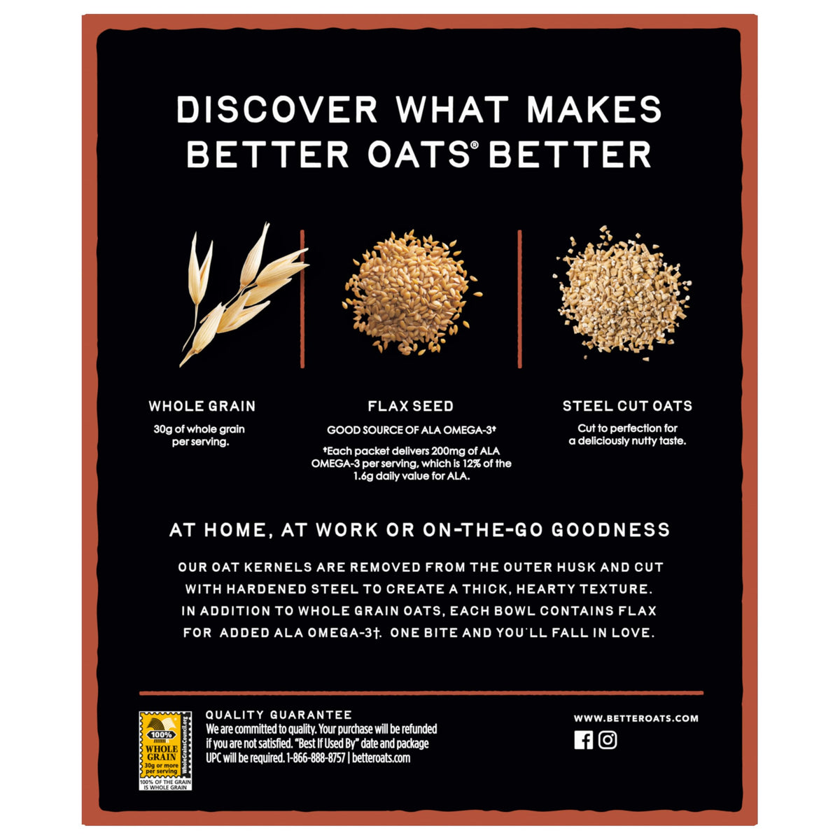 Better Oats Steel Cut Maple & Brown Sugar Oatmeal with Flax Seeds — 6 Boxes