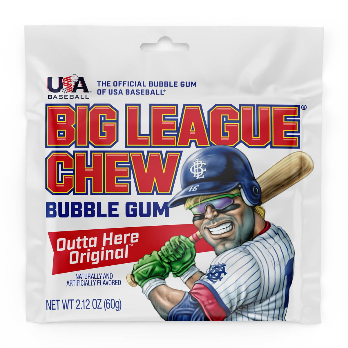 Big League Chew Outta Here Original Bubble Gum – Classic Ballpark Flavor, 12 Pack (2.12 oz Each)