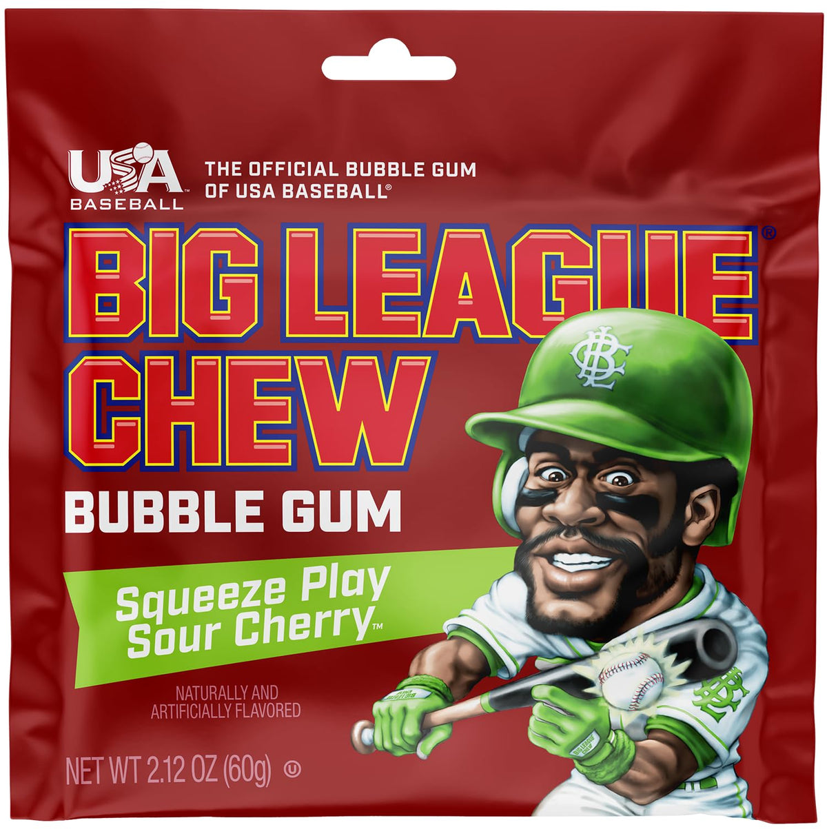 Big League Chew Sour Cherry Bubble Gum – 12-Pack, Long-Lasting Flavor