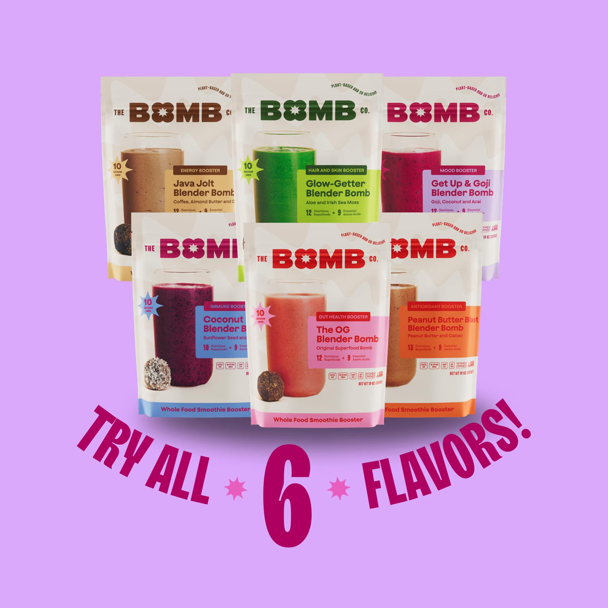 Blender Bombs Get Up & Goji – Plant-Based Superfood Blender Bomb for Smoothies